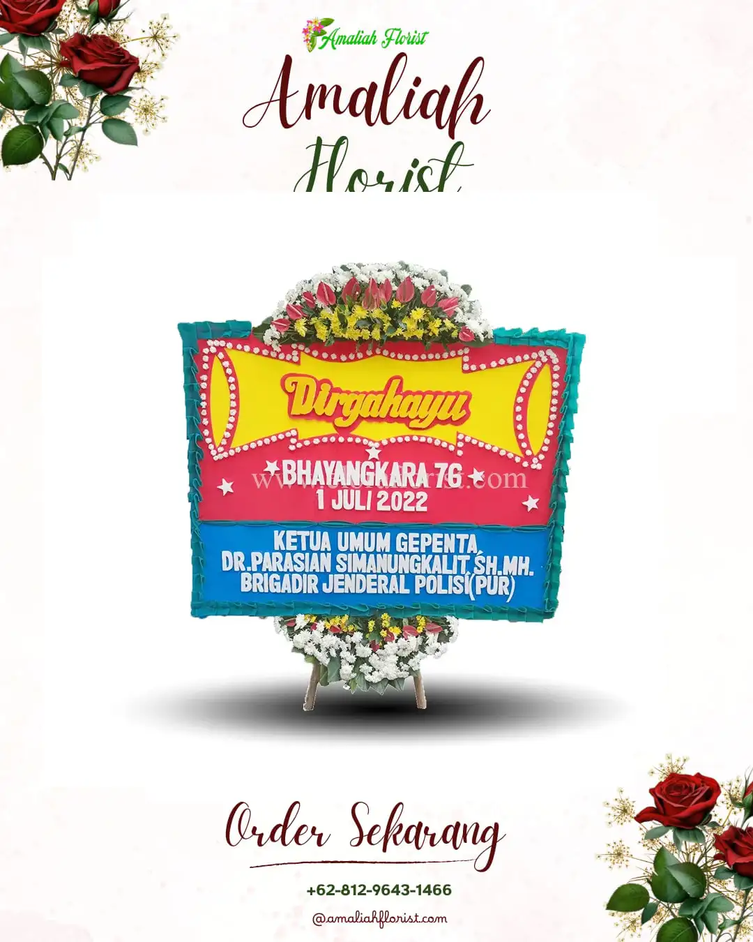Papan Bunga HUT Ulang Tahun Sibabangun
